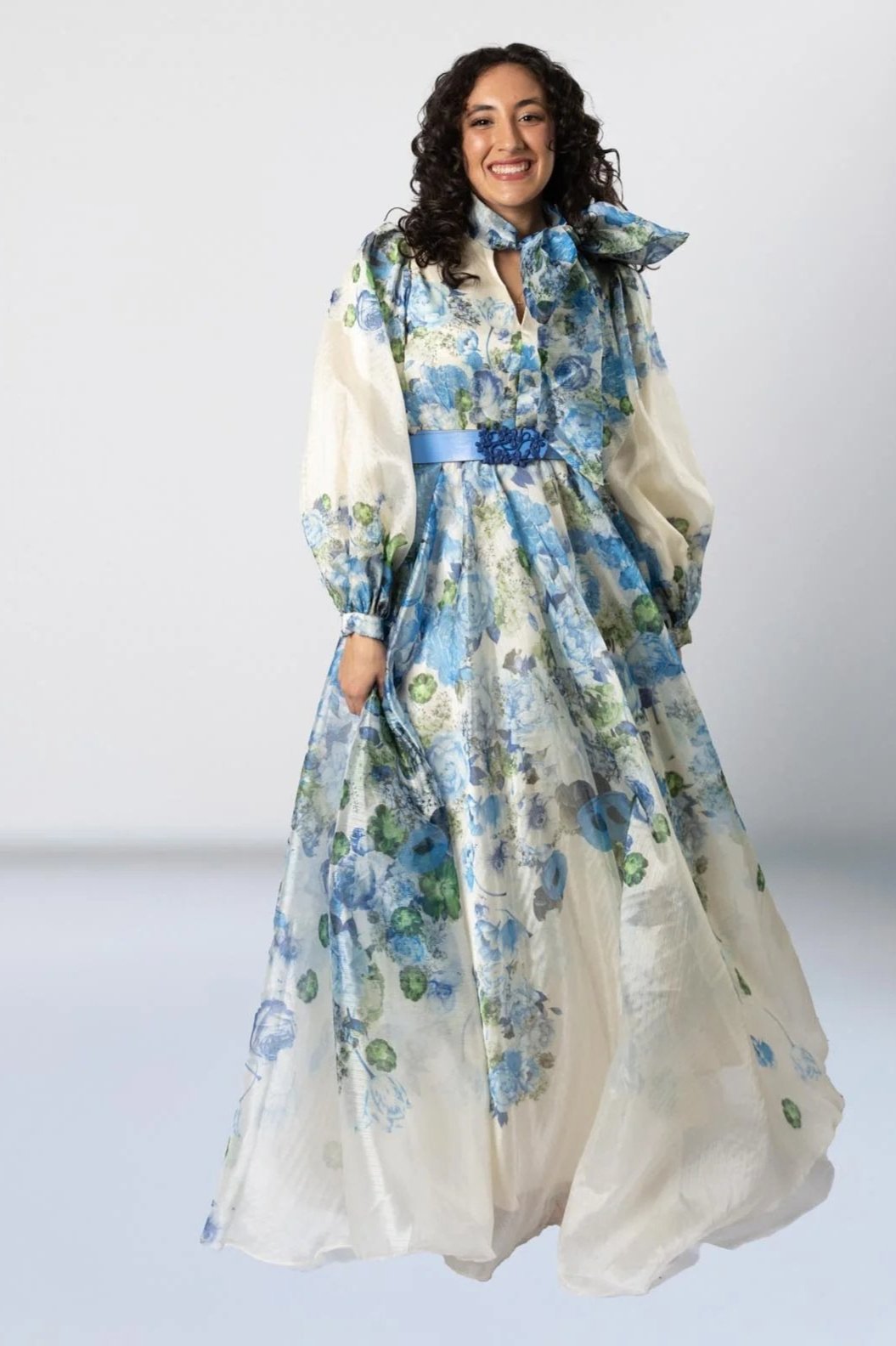Blue Garden Organza Havilah Dress Edenwear Blue Garden Organza Havilah Dress Edenwear