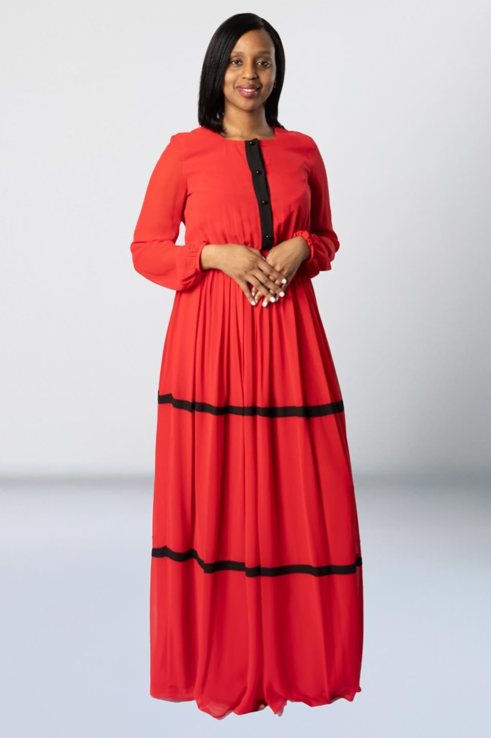 Red and Black Havilah Dress