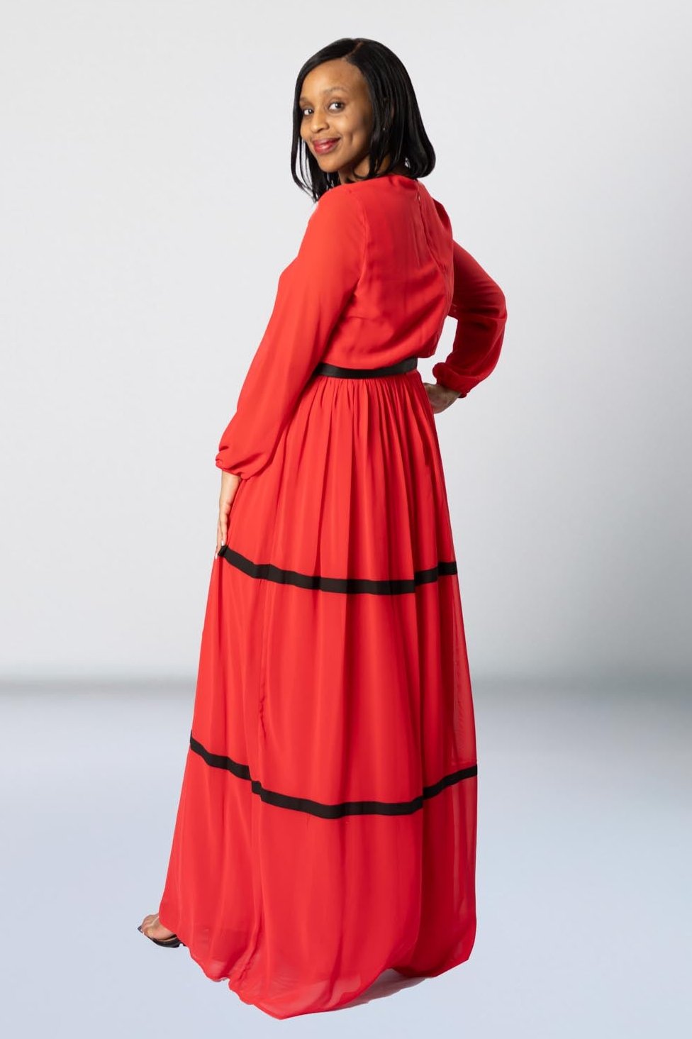 Red and Black Havilah Dress